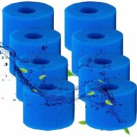 éponge Filtre s1 pour Spa,Cartouche Filtre Piscine pour intex,Type S1 pour Intex 29001 E Pure Spa,Réutilisables et Lavables, Filtre en Mousse pour Spa, Piscine (8 pcs)