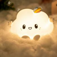 Veilleuses Veilleuse Enfant,Veilleuse Bebe LED Lumineuse Prise Electrique,Veilleuse Lumineux Nuage USB Rechargeable Tactile Adulte Fille Garcon,Lampe Portable Nuit Chevet Enfant,Lampe Silicone 7 Coul