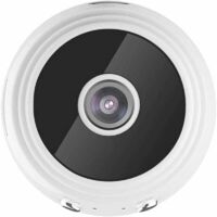Cameras de Surveillance, caméra wifi, caméra vidéo sans fil wifi A9 avec caméra activée de mouvement de la nuit pour la sécurité de la surveillance en intérieur Blanc, Blanche
