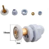Roulettes coulissantes pour porte de douche Durable Imperméable Antirouille (4pcs) 19mm