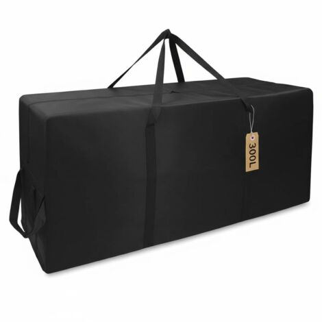 Grand sac de rangement XXL 300L en Oxford, pour couette et vêtements, noir (1/5)