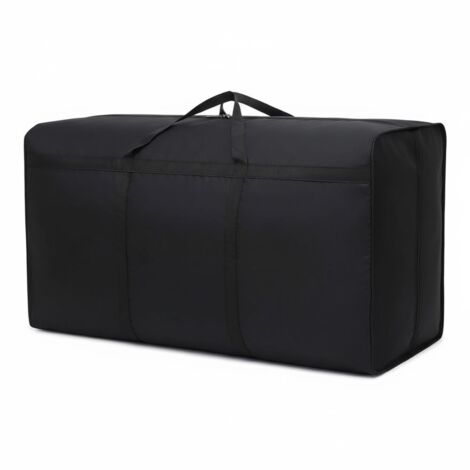 Grands sacs de rangement étanches 90L, pliables avec zip, pour vêtements et couettes, noir (1/5)