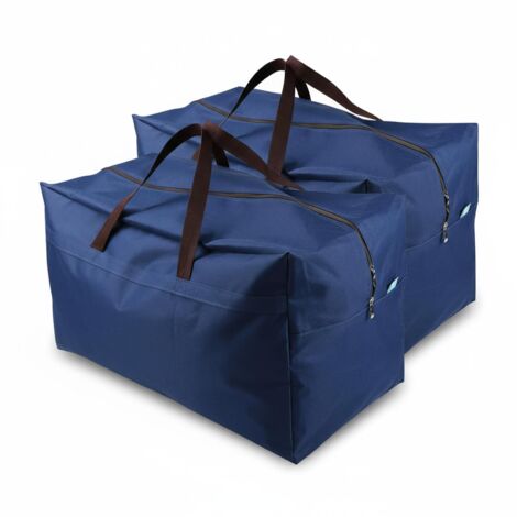 Sac de rangement Jumbo 100L pour vêtements, literie, dortoir et déménagement, bleu (1/5)