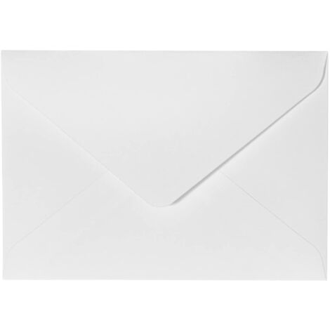 C6 Envelopes 130gsm Wet Seal Pointed Flap for Greeting Cards Invitations Pack of 100 (1/5)