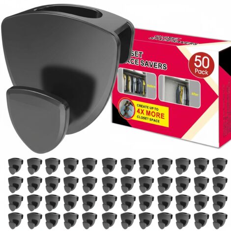 50 Space Saving Hangers Extra Strong 18kg Capacity Organization Hooks (1/5)