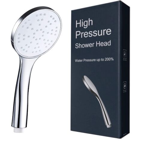Universal Handheld Shower Head High Water Flow Rain Mode Easy Clean Durable ABS Easy Installation (1/5)