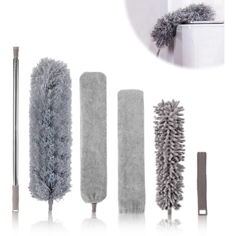 6 X Telescopic Dusters Washable Microfibre 250cm Length Cleaning Ceilings Furniture Cars Blinds (1/5)