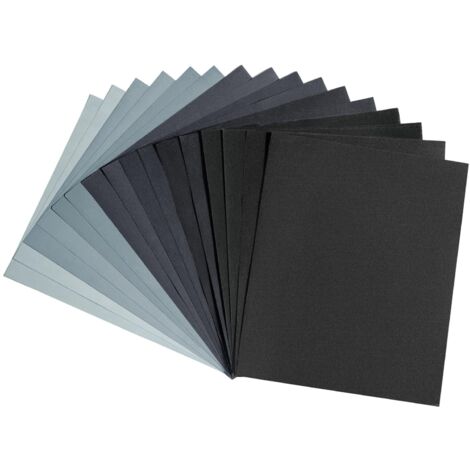 16 Pieces Wet Dry Sandpaper 800-5000 Grit 23x28cm for Car Wood Metal Stone Glass (1/5)