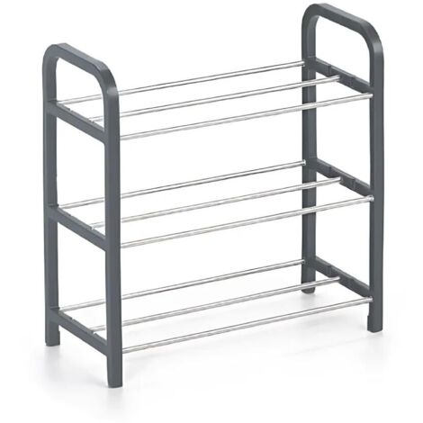 3 Tier Metal Shoe Rack Sturdy Stylish Easy Assemble Compact Storage Unit (1/5)