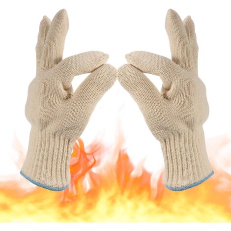 Anti-burn Heat Resistant Oven Glove Thick Knitted Cotton for Air Fryer Grill Hot Dishes Flexible (1/5)