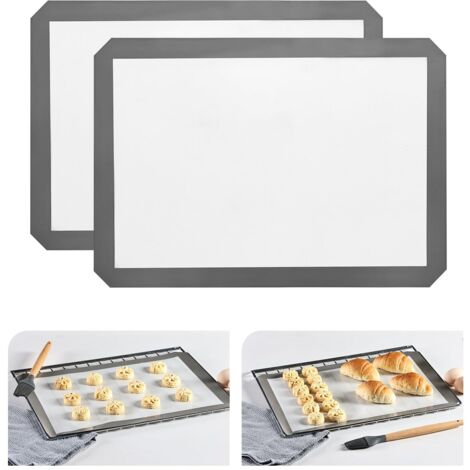 Silicone Baking Mat Set (2) Reusable Non-stick Food Grade Oven/Microwave Safe Easy Clean Even Heat (1/5)