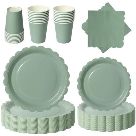 Birthday Party Tableware 96 Pieces Set Cups Napkins For 24 Guests Bbq Picnics