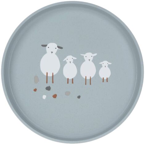 Children's Plate BPA Free Dishwasher Microwave Safe Light Burst Resistant Solid Print (1/5)