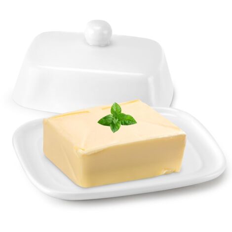 Ceramic Butter Dish With Lid Handle Dishwasher Safe Preserves Serves Butter (1/5)