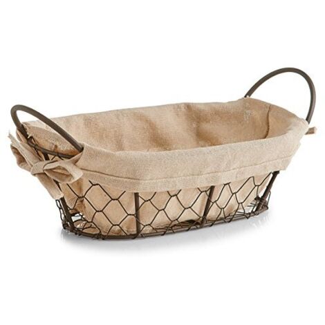 Countrystyle Bread Basket Linen Yarn Various Designs 34x25x13 cm (1/5)