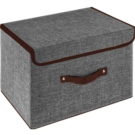 Foldable Storage Cube With Handles Lids Non Woven Fabric Durable For Home Office (1/5)