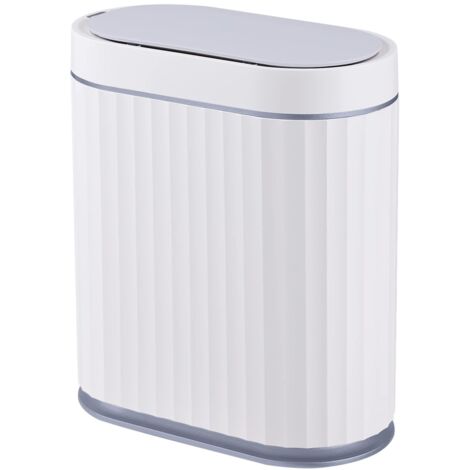 Automatic Motion Sensor Trash Can 8 Liter Slim Plastic Smart Lid Leakproof (1/5)