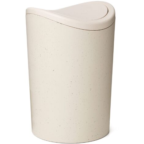 6L Bathroom Bin Swing Lid Compact Durable Easy Clean (1/5)