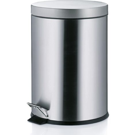 3L Pedal Bin Stainless Steel Matt Bathroom Inner Bucket Handle (1/5)