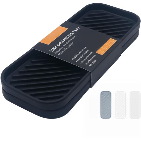 Silicone Sink Organizer 2 Pack Quick Dry Versatile Storage Heat Resistant Easy Clean (1/5)