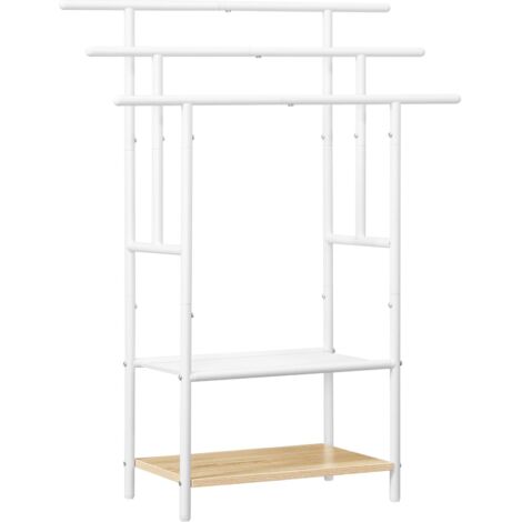 3-Bar Towel Rack Bathroom Stand 2 Shelves Drying Stable Space-Saving Quick Assembly (1/5)