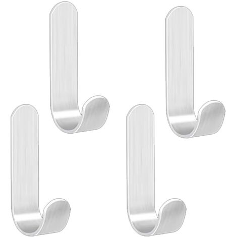 4 Stainless Steel Adhesive Hooks Self Adhesive Wall Mounted Multifunctional Towel Holder for Kitchen (1/5)