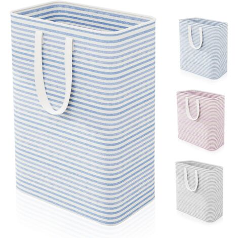 Large Foldable Laundry Basket 80L Freestanding Waterproof Reinforced Handles for Clothes Towels Toys