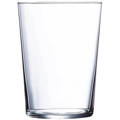 Set of 6 Eco Glasses 50cl Clear Recyclable Stackable Tempered Glass Microwave Refrigerator (1/5)