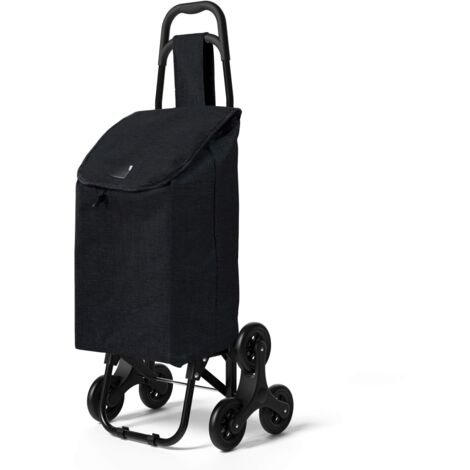 6 Wheels Foldable Shopping Trolley 2 In 1 Waterproof Oxford Bag Stairs Climbing (1/5)