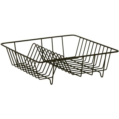 Practical Plastic Coated Metal Wire Dish Drainer Lightweight Space Saving (1/5)