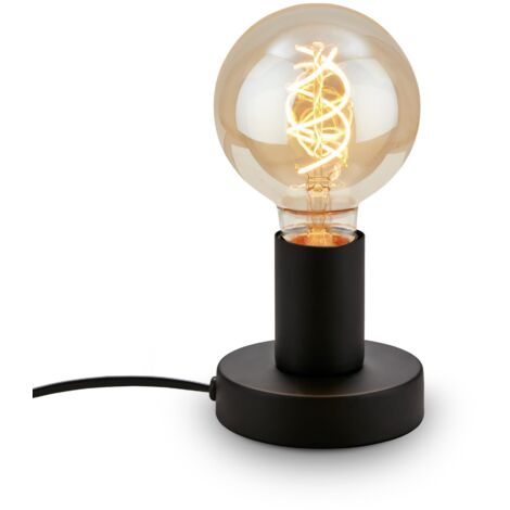 Retro Bedside Lamp E27 Socket 10W Vintage Table Desk Reading Light Cable Switch Indoor