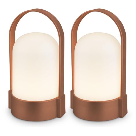 Set Of 2 Wireless LED Table Lamps Touch Control 3-Level Brightness Rechargeable Portable Indoor (1/5)