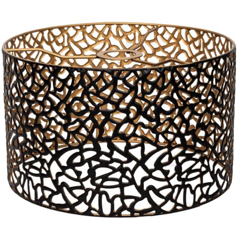 Metal Lampshade Vintage Modern Drum Shape Openwork Pattern for Floor Pendant Table Ceiling Light (1/5)