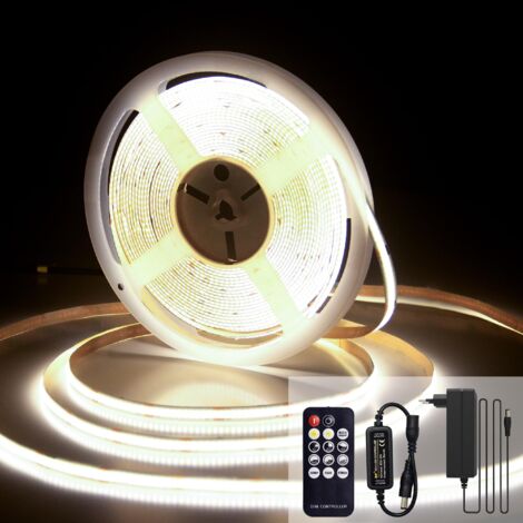 10M COB LED Strip 24V Dimmable CRI92 Remote Power Supply for Living Room Kitchen Mirror (1/5)