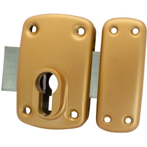 Security Lock Cover Steel Europrofile Cylinder Bolt 2-Turn Lock (1/4)