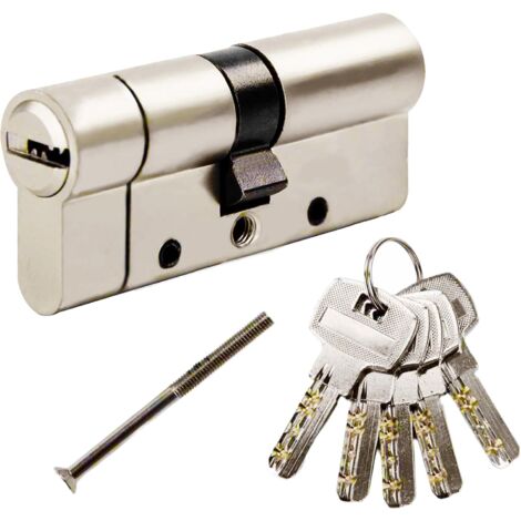 70mm High Security Copper Anti-theft Cylinder Lock 6 Hardened Pins Anti-snap 5 Identical Keys (1/5)