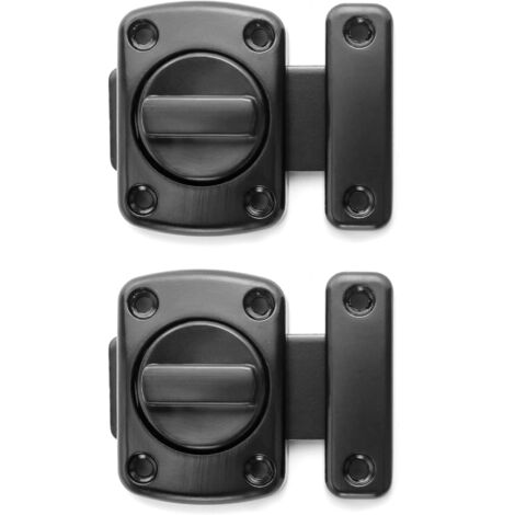 Pack Of 2 Rotating Latches For Door Security Zinc Alloy For Bathroom Garage Pet Doors (1/5)
