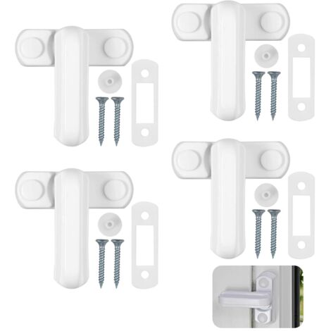 4X Reinforced Aluminium Window Security Locks Durable With Fixing Screws For UPVC PVC Windows Doors (1/5)