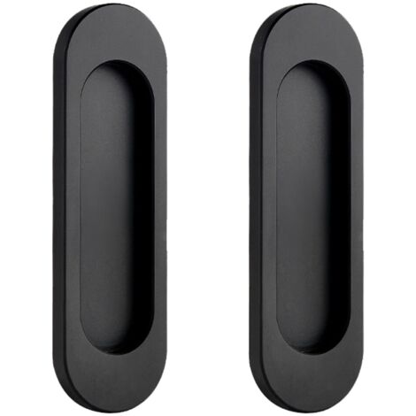 Oval Sliding Door Handles Self Adhesive Aluminum Alloy No Perforation for Barn Windows Cabinets (1/5)