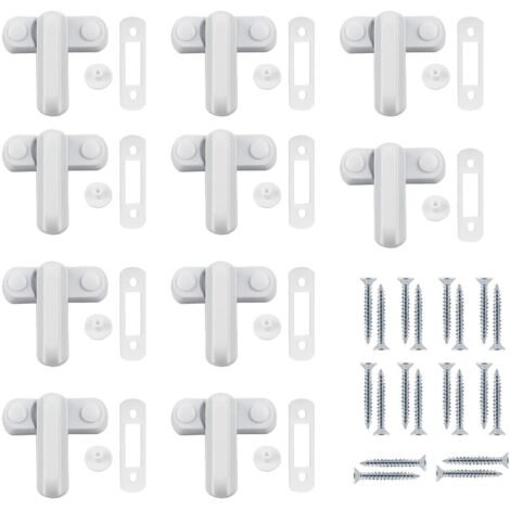 Jammer Window Lock Aluminium Alloy 10 Pack 20 Screws Anti Wear Pad Child Protection (1/5)