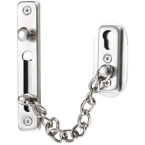 304 Stainless Steel Door Lock Chain with Screws for Family Hotel Interior Doors Windows (1/5)