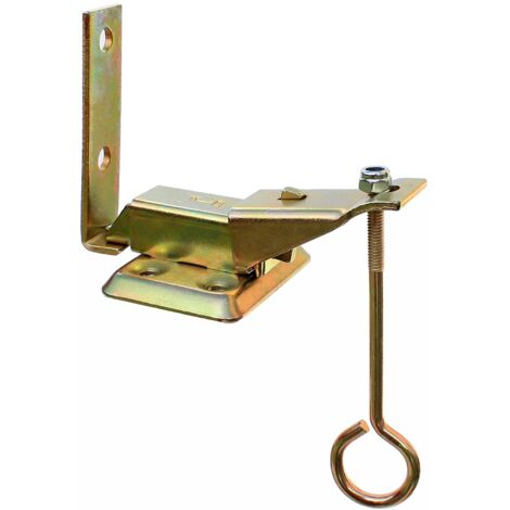 Schnappschloss Window Latches Hook Screwless Yellow Galvanised 80mm Length M4 Holes 92g Weight (1/5)