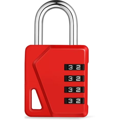 4 Digit Resettable Code Padlock with Nameplate Hardened Steel Durable for Locker Gym Shed (1/5)