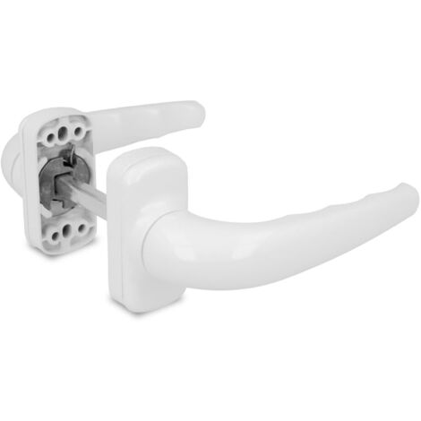 Aluminium Door Handle Rectangular Rosette Interior Exterior (1/5)