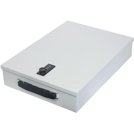 Metal Storage Box Combination Lock for Documents A4 Sturdy Scratch Resistant Carry Handle (1/5)