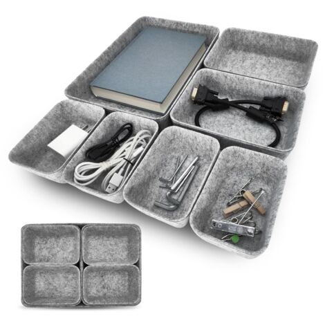 Drawer Organizer 7 Pieces Felt Desk Flexible Durable Storage (1/5)