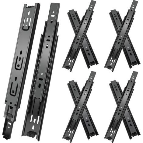 Drawer Runners 4 Pairs Ball Bearings Side Mount Full Extension Load Capacity 45 Kg (1/5)