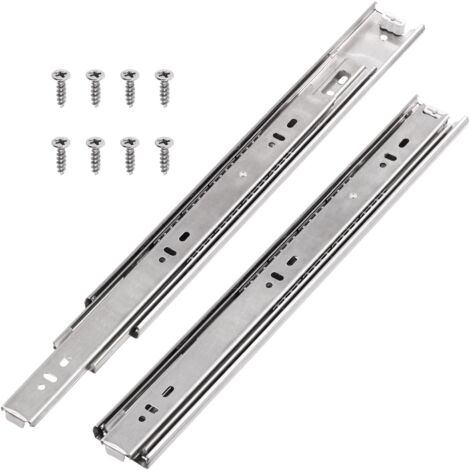 10pcs 350mm Full Extension Noiseless Ball Bearing Drawer Slides 100lb Load Side Mount w/Screws (1/5)