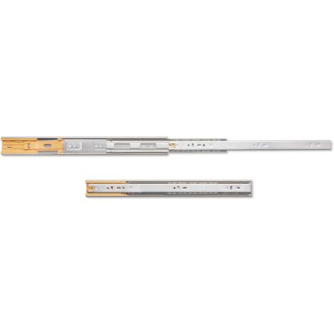 Pair Of 45mm X 400 Ball Runners For Drawer Soft Close Galvanised Steel Load 35kg Dismantle Trigger (1/5)