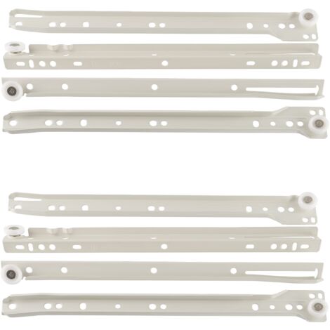 Roller Drawer Slides 25kg Load Steel Guide Rails for Cabinets Drawers Furniture Assembly (1/5)